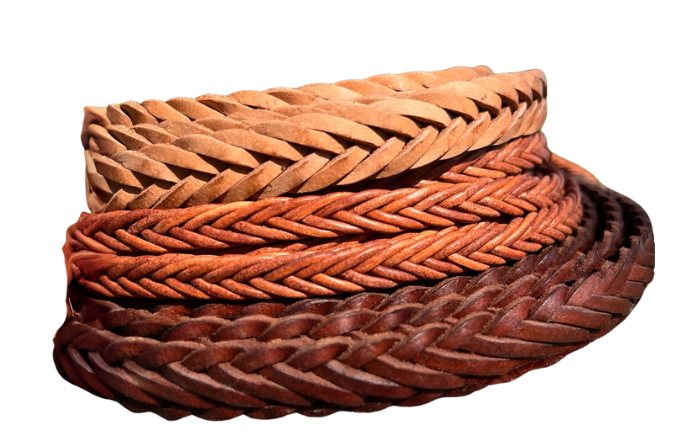 Flat Braided Leather Cords