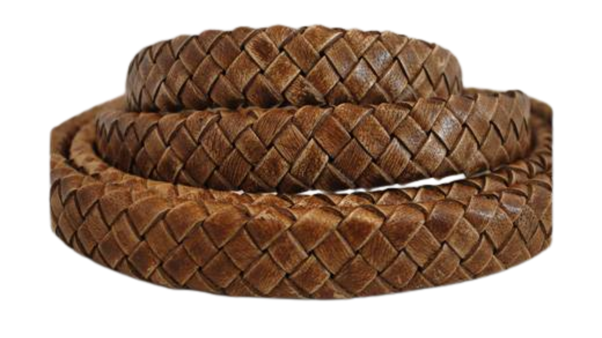 Ovale geflochtene Lederbänder